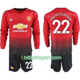 Billige Fotballdrakter Manchester United MKHITARYAN 22 Barn Hjemmedraktsett 2018/19 Langermet